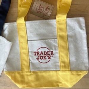 NWT Mini Trader Joe’s canvas bag